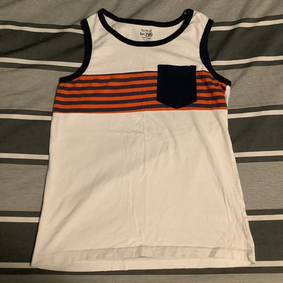 White Stripped Tank Top - Picture 1 of 1